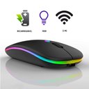 Ver imagem 2 de Mouse sem Fio Recarregável Led Rgb Clique Silencioso 2.4 Hz