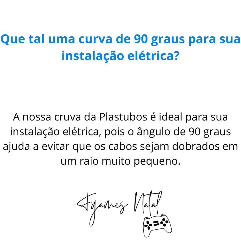Kit 3 Unidades Curva 90° com Luva Conduite Eletrotuto 3-4 Preto - 3