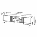Ver imagem 3 de Rack 180 cm 2 Portas para TV Ate 75 Polegadas Molly Ptl:Nature Off White