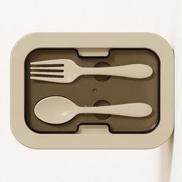 Kit Marmita com Divisórias e Talheres Cinza - 1