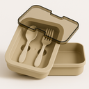 Ver imagem 4 de Kit Marmita com Divisórias e Talheres Cinza