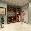 Ver imagem 2 de Cozinha Modulada Compacta 4 Peças Balcões Aéreos com Vidro Reflecta e Tampo Aspen Luciane Móveis