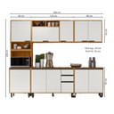 Ver imagem 3 de Cozinha Modulada Ravena 5 Peças 11 Portas com Paneleiro Duplo Poliman Móveis