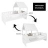Cama Casinha com Telhado Mdf e Grades Anatômica Branco Mobilistore - 5