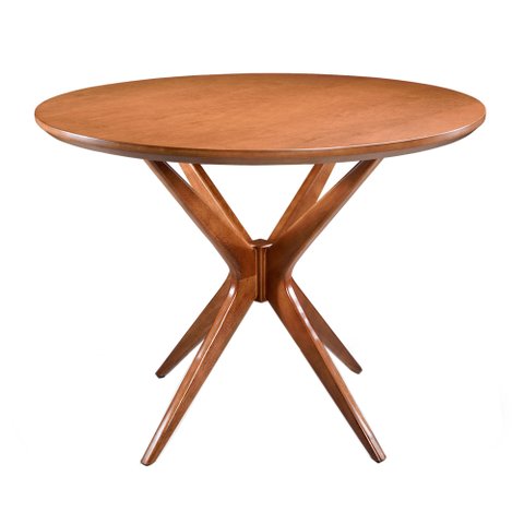 Mesa de Jantar Redonda 100cm Salvy Madeira Liptus Castanho Claro - Sallar Home