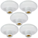 Ver imagem 1 de 05 Plafon Decorativo Branco Soquete Porcelana E-27 para Led