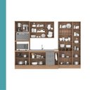 Ver imagem 2 de Cozinha Completa com Balcão Milla Living Life 15 Portas 3 Gavetas MDF-MDP 320cm Nogal com Cinza