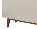 Ver imagem 3 de Buffet Aparador Ares 2 Portas Pés de Madeira em MDF Off White com Freijó