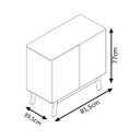 Ver imagem 6 de Buffet Aparador Ares 2 Portas Off-White com Freijó