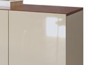 Ver imagem 4 de Buffet Aparador Ares 2 Portas Pés de Madeira em MDF Off White com Freijó