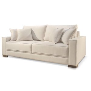 Sofá Marrocos 2 Lugares Suede Bege Claro 1,80m Confortável Sala