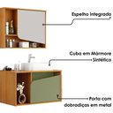 Ver imagem 5 de Gabinete Banheiro Espelheira e Cuba Branca Delta Naturalle Pistache Bechara