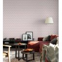 Ver imagem 4 de Papel De Parede Para Quarto Sala Cor Rosa Branco