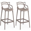 Ver imagem 1 de Kit 2 Banquetas Allegra com Encosto Design Cozinha/bancada - Fendi