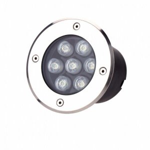 Embutido de Solo Externo Redondo 7w Gaya Luz Branca