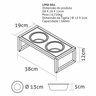Comedouro Elevado Duplo Cão Porte P Branco - 2