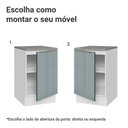 Ver imagem 4 de Balcão de Cozinha 50 cm 1 Porta Branco/Cinza Lux Madesa