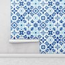 Azulejo Grego Adesivo Para Parede Com Desenho Azul e Película Protetora - 3