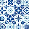 Azulejo Grego Adesivo Para Parede Com Desenho Azul e Película Protetora - 4