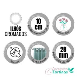 Cortina Gaze de Linho 6,00larg x 2,70alt Cinza Decore&Cubra - 6 Cortina Gaze de Linho 6,00larg x 2,70alt Cinza Decore&Cubra - 6