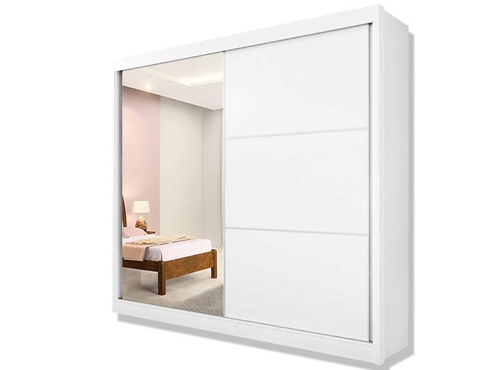 Guarda-roupa 2 Portas C/espelho Branco Titanium 2.2 D'doro - 2