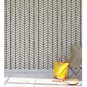 Ver imagem 1 de Papel De Parede Para Sala Quarto Modelo Campestre Cinza Com Detalhes Preto