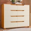 Ver imagem 2 de Cômoda Doble 8 Gavetas Cinamomo/off White - Móveis Albatroz