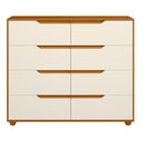 Ver imagem 3 de Cômoda Doble 8 Gavetas Cinamomo/off White - Móveis Albatroz