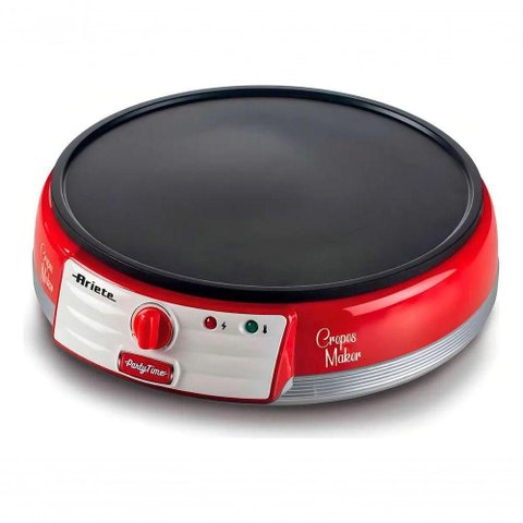 Crepeira Elétrica Ariete Party Time 202 1000W Antiaderente Vermelha 110V