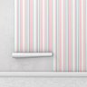 Papel De Parede Com Listras Azul Branco Rosa Quarto Sala Com Laminação - 3