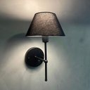 Ver imagem 1 de Arandela Luminária de Parede Clássica Preto com Interruptor com Cúpula Preta Ref 16