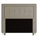 Ver imagem 1 de Cabeceira Cama Box Casal Queen Size Luxor 160cm com Tachas e Frame Corano Bege - Abmaza