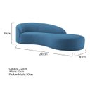 Ver imagem 3 de Divã Recamier Orgânico França 220cm Lado Direito Linho