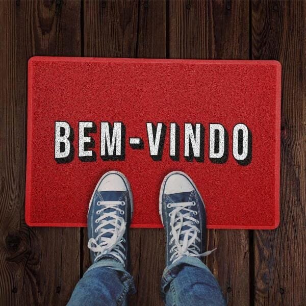 Capacho Net Bem Vindo Vermelho 0,40x0,60M - Beek - 2