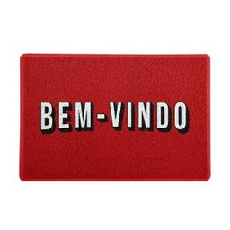 Capacho Net Bem Vindo Vermelho 0,40x0,60M - Beek - 1