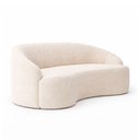 Ver imagem 1 de Sofá Curvo Dunas 3 Lugares 210cm Bouclé Off White - Sallar Home