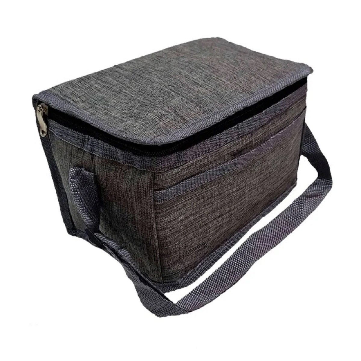 Bolsa Térmica Porta Marmita Lancheira Bebidas Fitness Unica:Cinza - 1