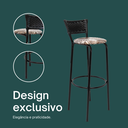 Ver imagem 4 de Kit 2 Cadeiras Alta 80cm para Balcão Ilha Bancada Área Gourmet Bar Piscina Banqueta Itagold