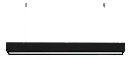 Ver imagem 2 de Pendente Linear 1m Preto Retangular Led Integrado 45w Cor Preto - Branco Neutro 4000k 110v/220v