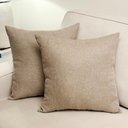 Ver imagem 1 de Kit 2 Capas de Almofada Milano em Revestimento Linho 45x45 - Bege