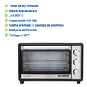 Ver imagem 4 de Forno de Bancada Elétrico Forninho 46l Grande Black&decker