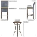 Ver imagem 2 de Mesa Bistrô e 4 Banquetas Roma Marrom Corda Náutica Estofado 8 Trama Original