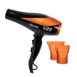 Secador Vector AC V12 - Lizz Secador LIZZ Profissional Vector Preto e Laranja- 2200W (127V) - 4