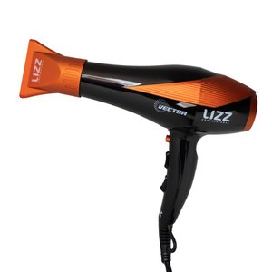 Secador Vector AC V12 - Lizz Secador LIZZ Profissional Vector Preto e Laranja- 2200W (127V)