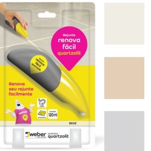 Renova Rejunte Fácil 120ml Tinta Renovação Pintura Restauração Tingidor Rejunte Acrílico Epóxi Comum