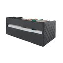 Ver imagem 4 de Bicama Dubai de Madeira Vintage Revestimento Veludo Pavia Cinza