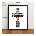 Ver imagem 2 de Quadro Religioso o Amor Tem Formato de Cruz Moldura Vidro Preto