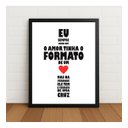 Ver imagem 1 de Quadro Religioso o Amor Tem Formato de Cruz Moldura Vidro Preto