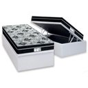 Ver imagem 1 de Cama Box Baú Crc Solteiro +Colchão Molas Bonnel Born Probel 88x188
