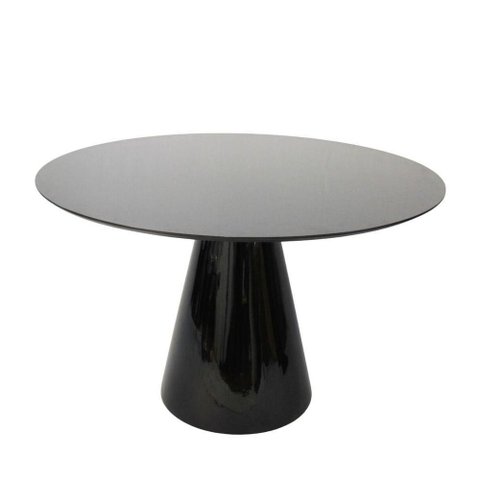 Mesa Lateral Cone Laqueado Preto 51cm